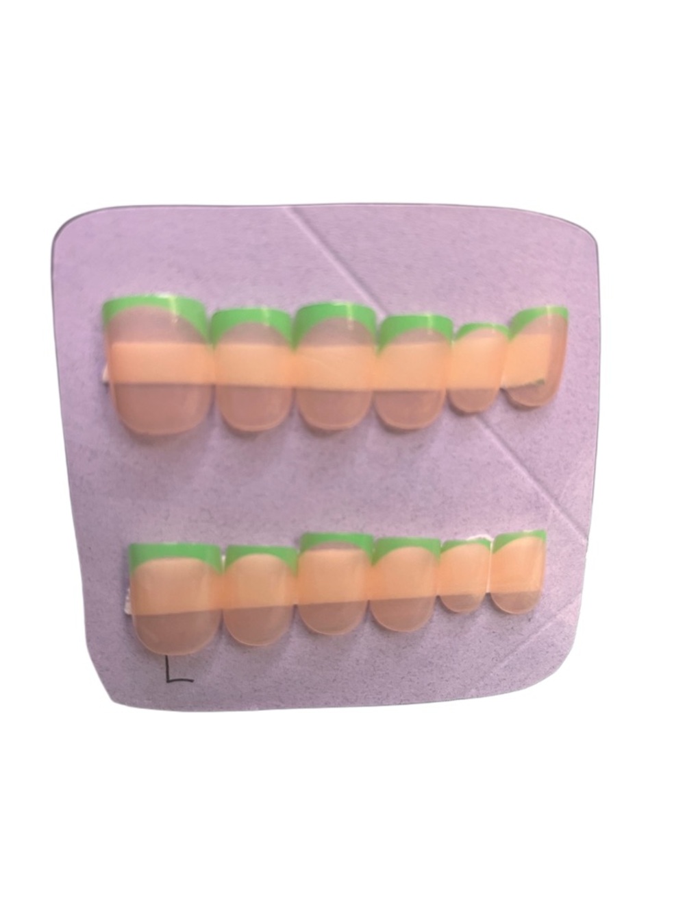 Green French Tip Press-On Nail Set (5 for $20 U pick)